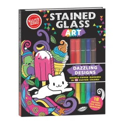 AreYouGame Klutz Stained Glass Art Craft Kit - Dual Design Paper* Drawing, Color & Painting