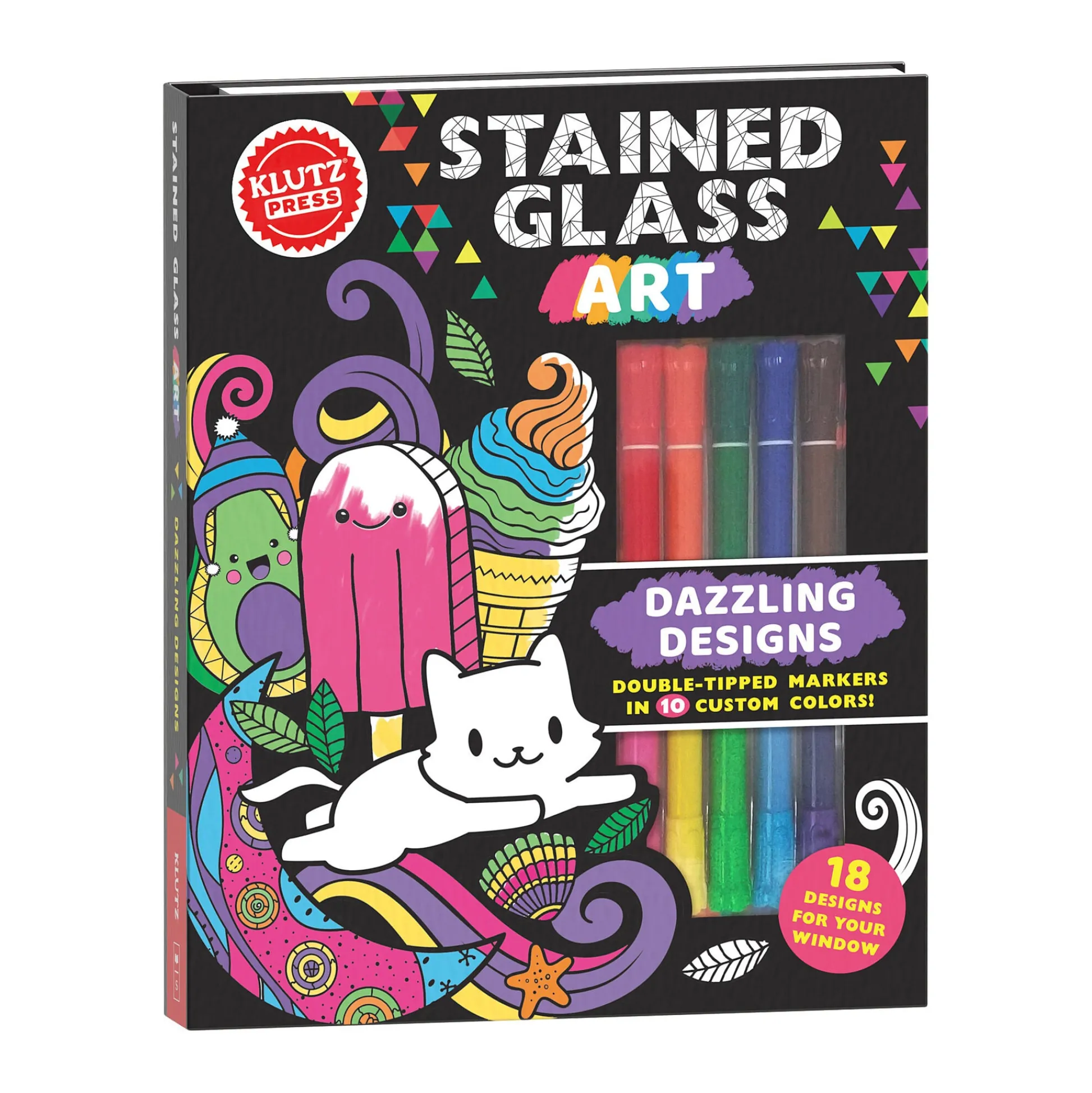 AreYouGame Klutz Stained Glass Art Craft Kit - Dual Design Paper* Drawing, Color & Painting