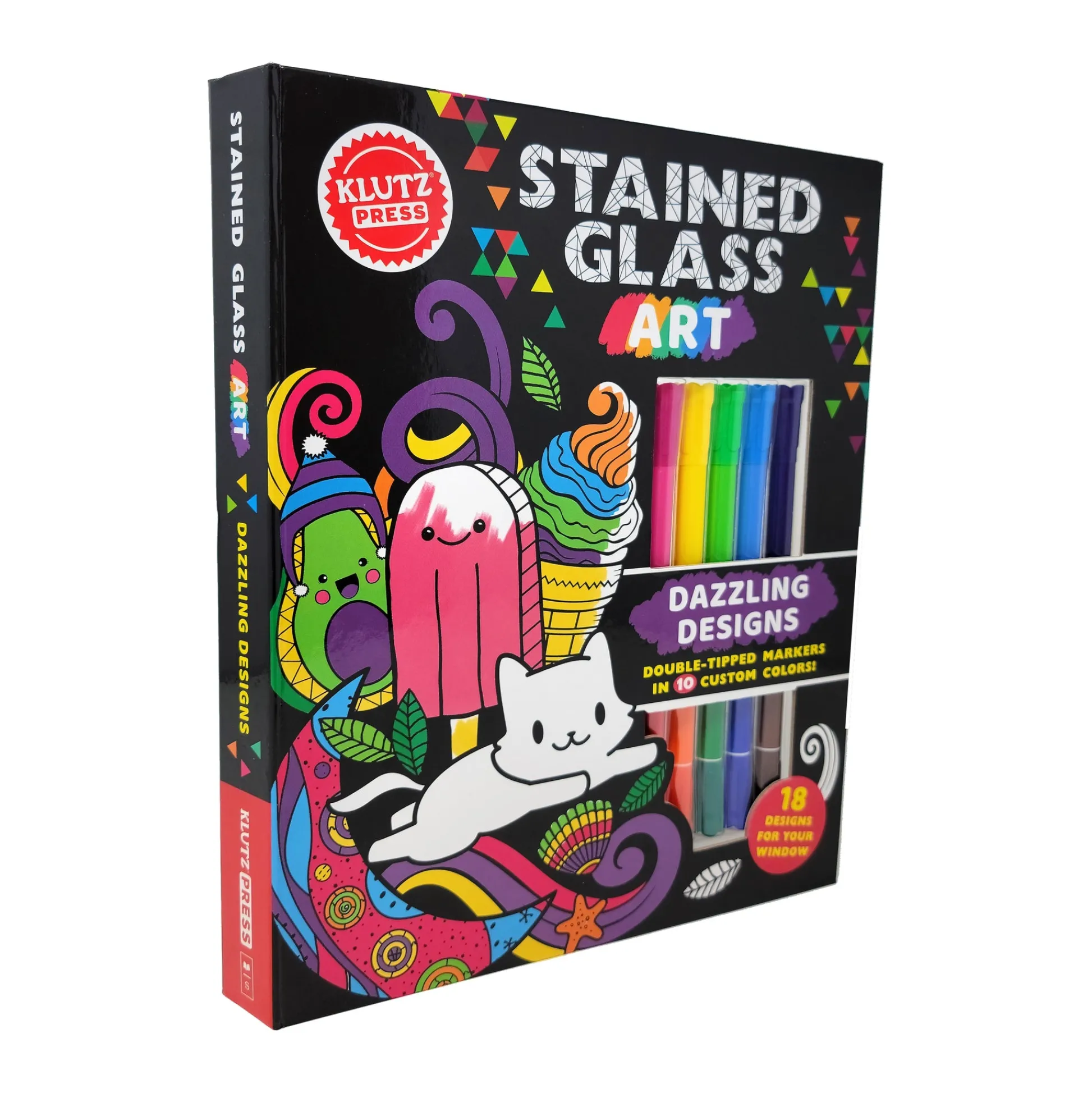 AreYouGame Klutz Stained Glass Art Craft Kit - Dual Design Paper* Drawing, Color & Painting
