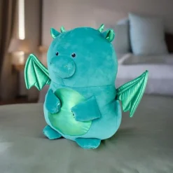 Calendar Holdings, LLC Kobioto Enchanted Dragon 18 inch Plush - Turquoise with Shimmering Green Wings* Stuffed Animals|Stuffed Animals & Plush Toys