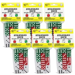 Educators Resource Koplow Games Colorful Classroom Dot Dice Set, 108 Count* Dice, Roll & Write Games