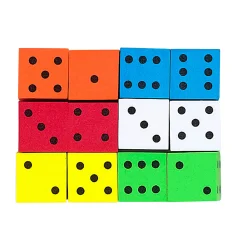Educators Resource Koplow Games Colorful 16mm Foam Dice - 72 Pack Assortment* Dice, Roll & Write Games