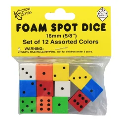 Educators Resource Koplow Games Colorful 16mm Foam Dice - 72 Pack Assortment* Dice, Roll & Write Games