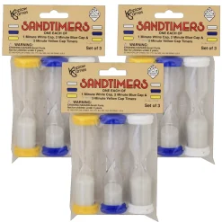 Educators Resource Koplow Games Colorful Sandtimer Combo - Classroom Timing Set - Multicolor 9 Piece Collection* Math Toys|Math, Counting & Time