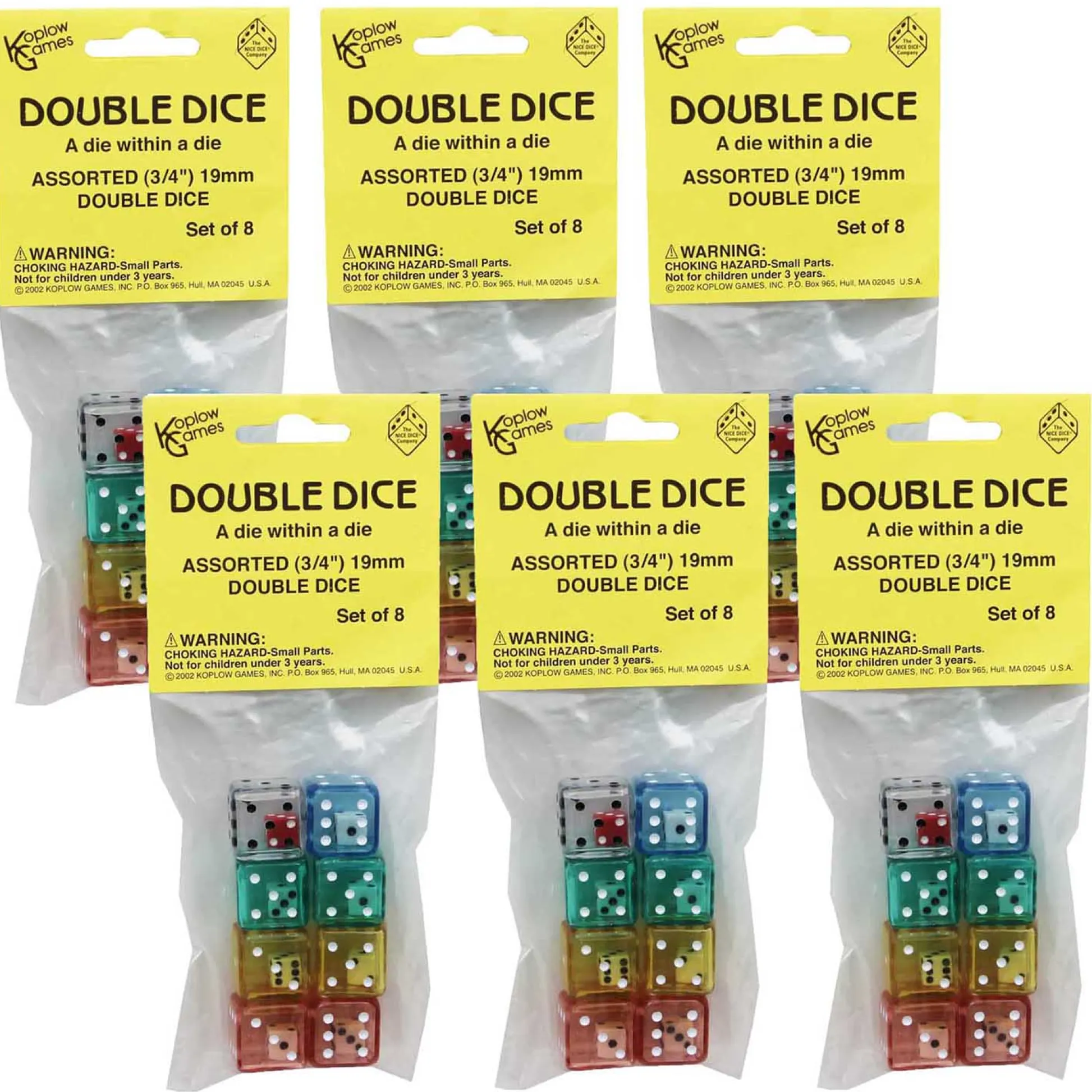 Educators Resource Koplow Games Exciting Double Dice Set, 48 Count* Dice, Roll & Write Games
