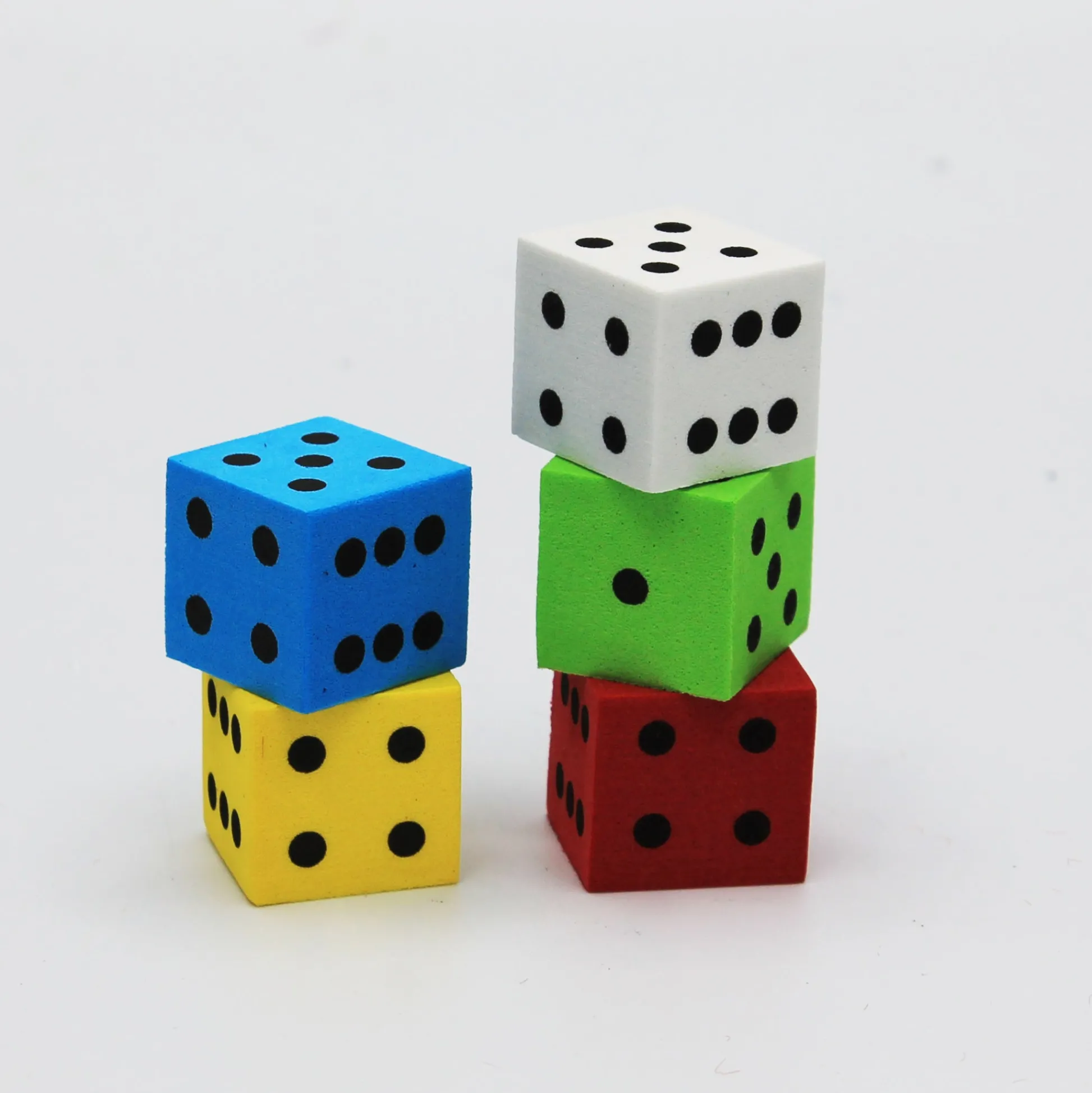 Educators Resource Koplow Games Multi-Color Foam Spot Dice Set, 16mm - 200 Pack* Dice, Roll & Write Games