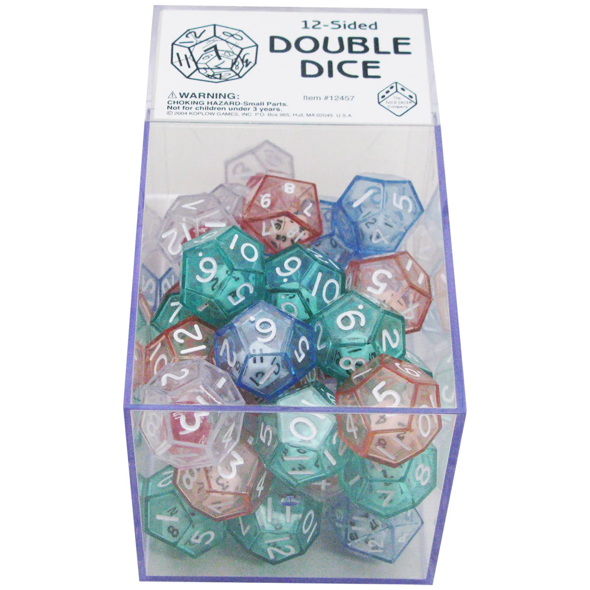 Educators Resource Koplow Games 12-Sided Double Dice Adventure, Box of 40* Dice, Roll & Write Games