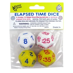 Educators Resource Koplow Games Time Mastery Elapsed Time Dice - 2 Packs* Math Toys|Math, Counting & Time