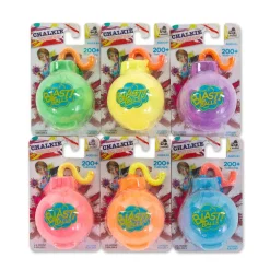 Flat River Group Lanard Vibrant Chalk Bomb! 6-Pack Outdoor Color Powder Explosions* Bubbles & Sidewalk Chalk