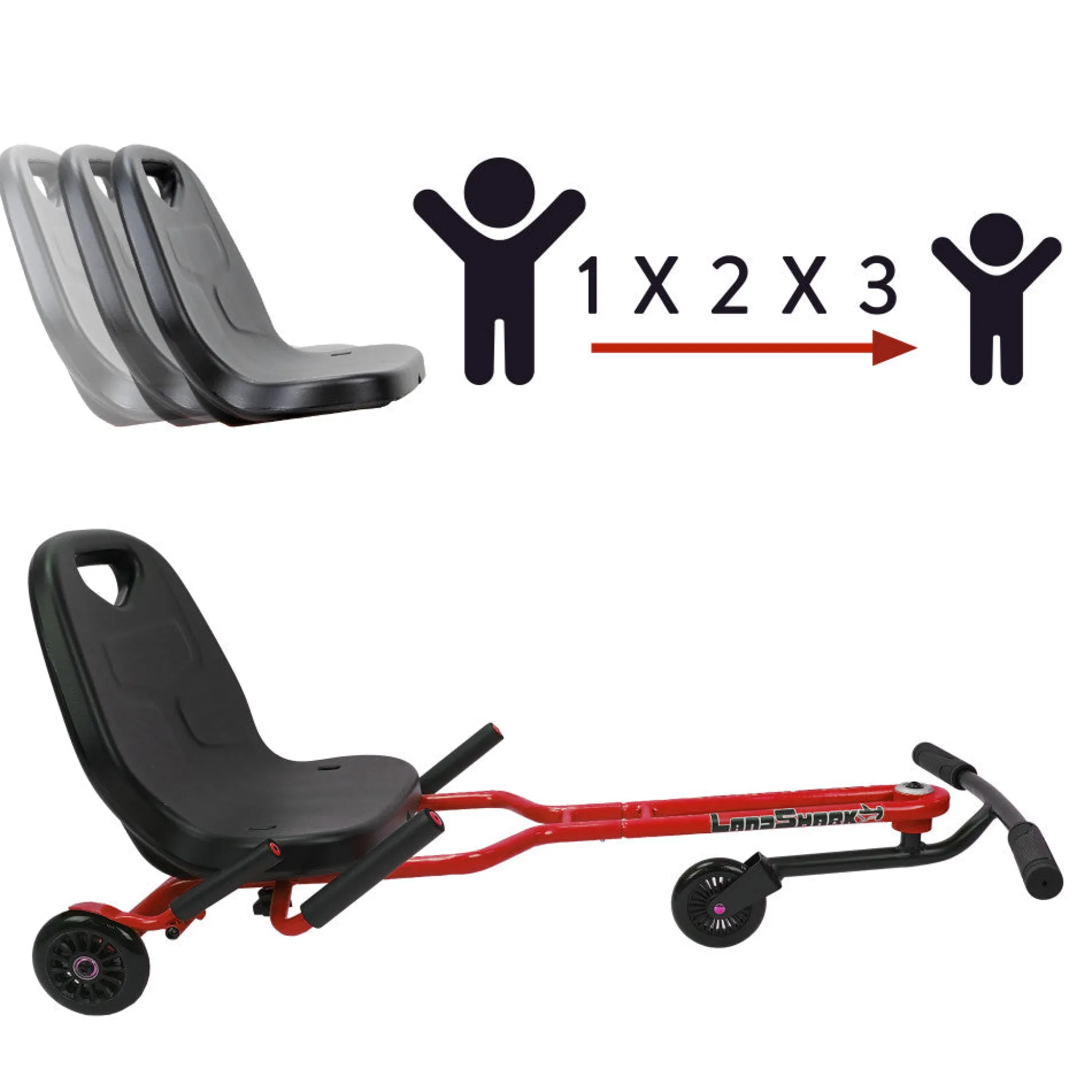 Flat River Group Landshark Ride-On - Red - Kids 509 Crew Ride-On for Ages 5+* Ride-Ons