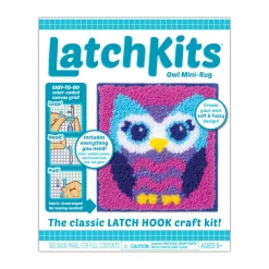 AreYouGame LatchKits Craft Collection Owl Mini-Rug DIY Kit* Crafts & Activities