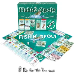 Flat River Group Late for the Sky Fishin'-Opoly Board Game for Family Game Night* Role-Playing Games|Board Games
