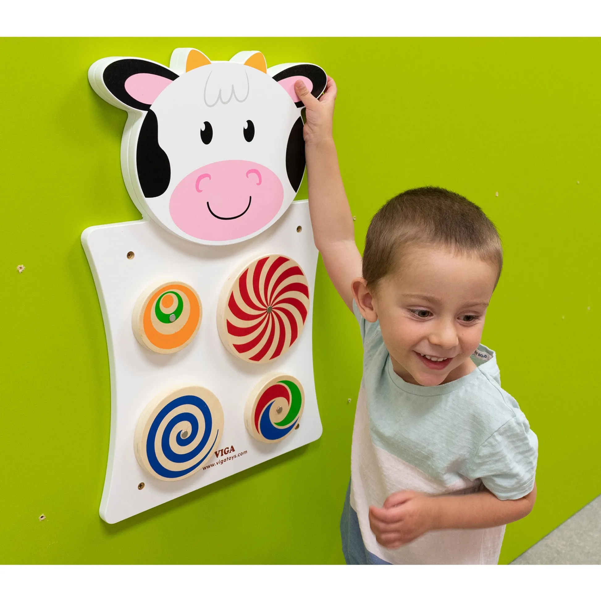 Educators Resource Learning Advantage Cow Activity Wall Panel - Interactive Toddler Play Center - 18m+* Activity Centers