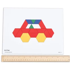 Educators Resource Learning Advantage Fun Geometry Pattern Block Activity Cards - Set of 60* Math Toys|Math, Counting & Time