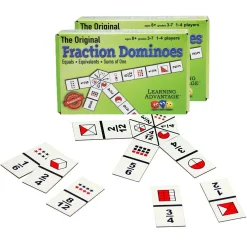Educators Resource Learning Advantage Original Fraction Dominoes - Educational Math Game* Dominoes & Tiles Games