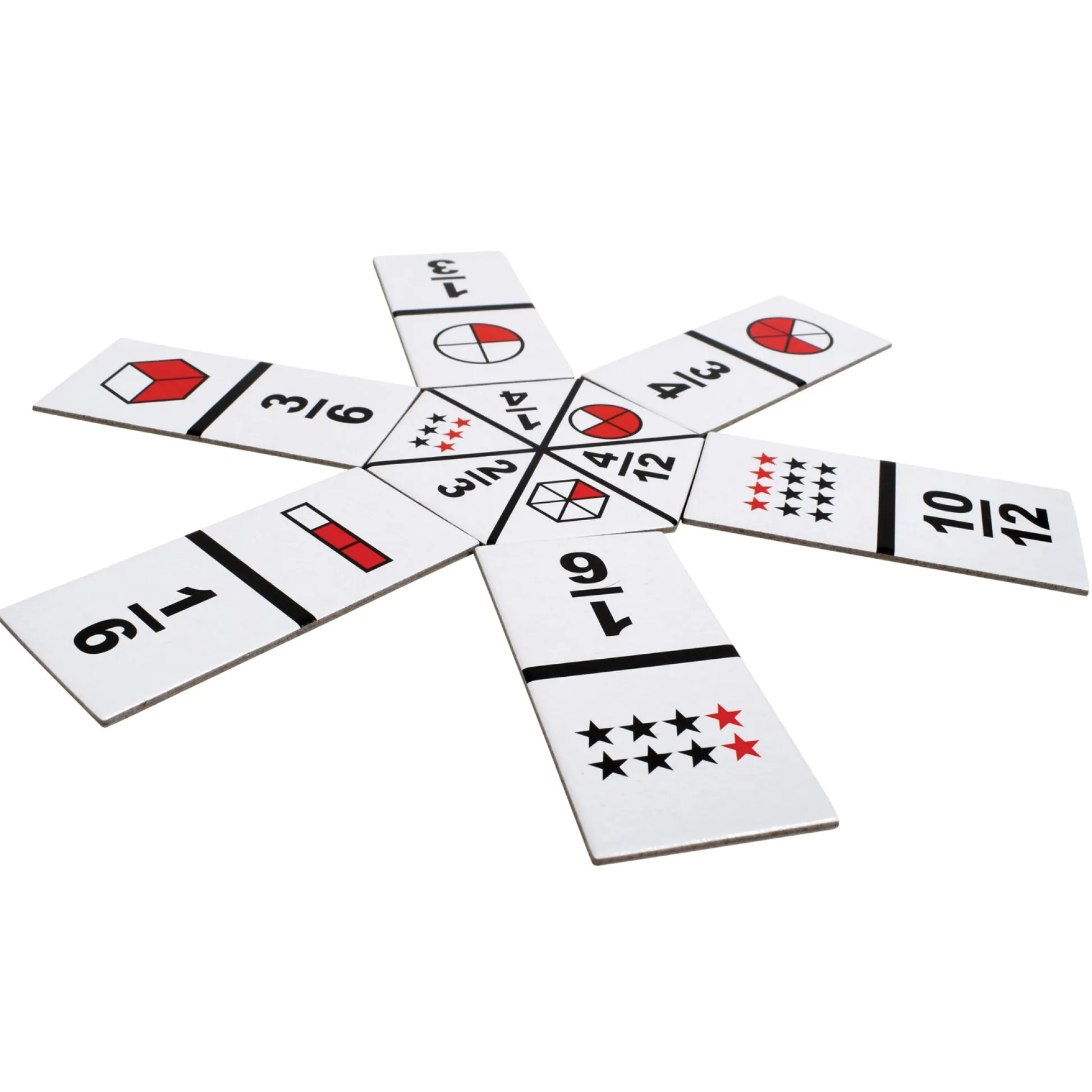 Educators Resource Learning Advantage Original Fraction Dominoes - Educational Math Game* Dominoes & Tiles Games