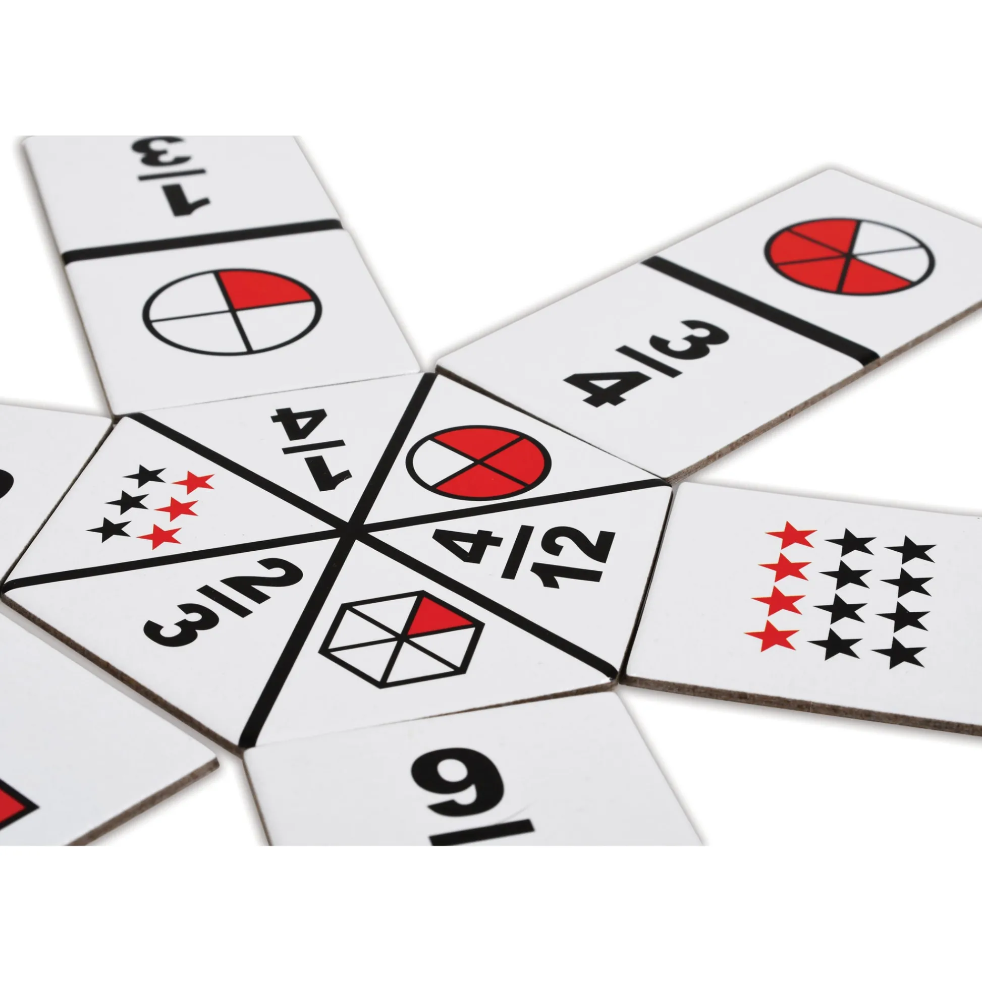 Educators Resource Learning Advantage Original Fraction Dominoes - Educational Math Game* Dominoes & Tiles Games