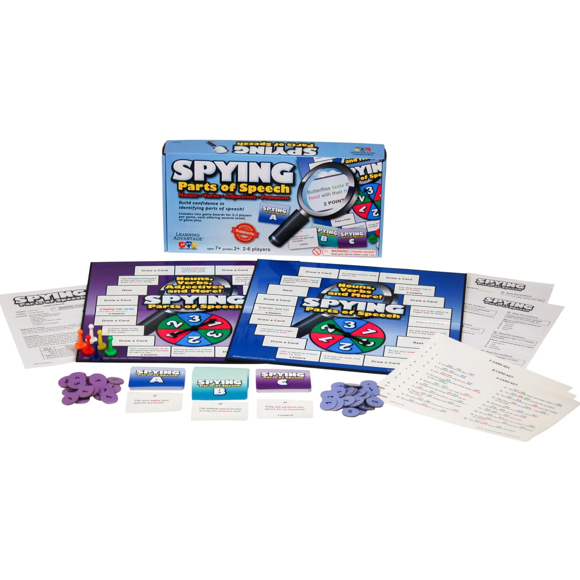 Educators Resource Learning Advantage Spying Parts of Speech - Grammar Board Game* Role-Playing Games|Board Games