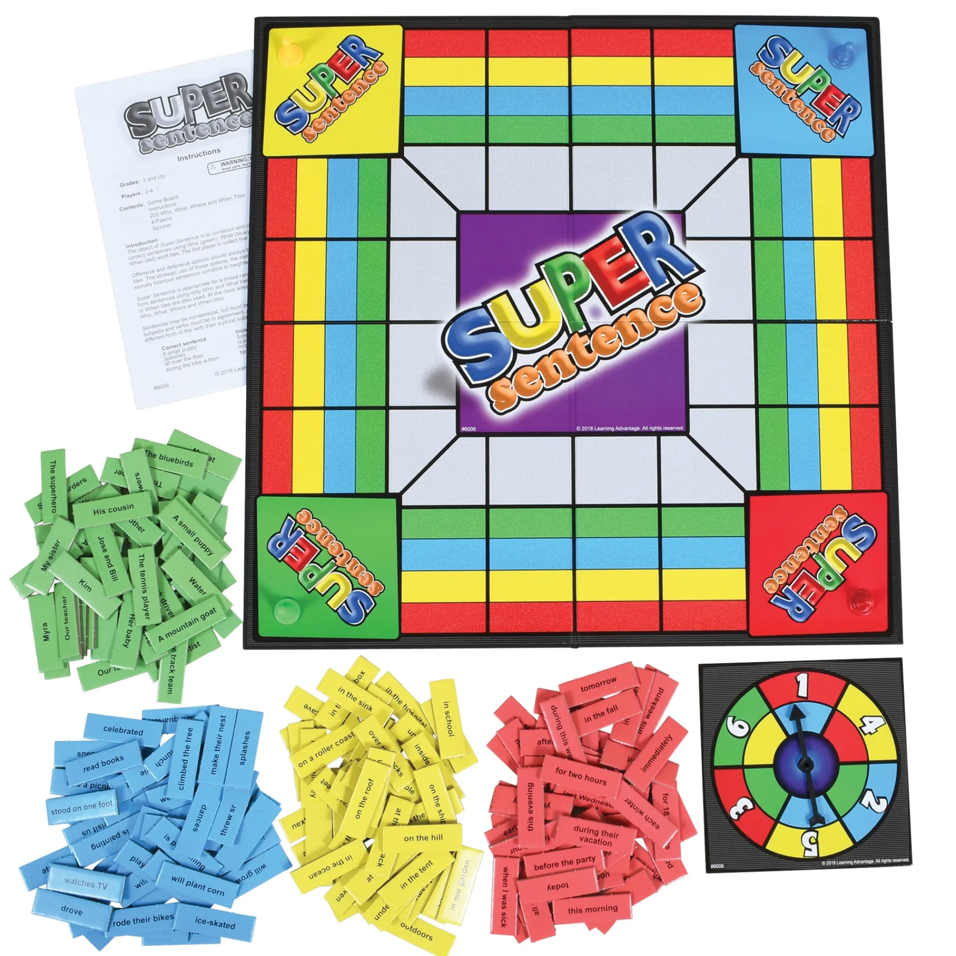Educators Resource Learning Advantage Super Sentence Creation Board Game - Educational Fun* Role-Playing Games|Board Games