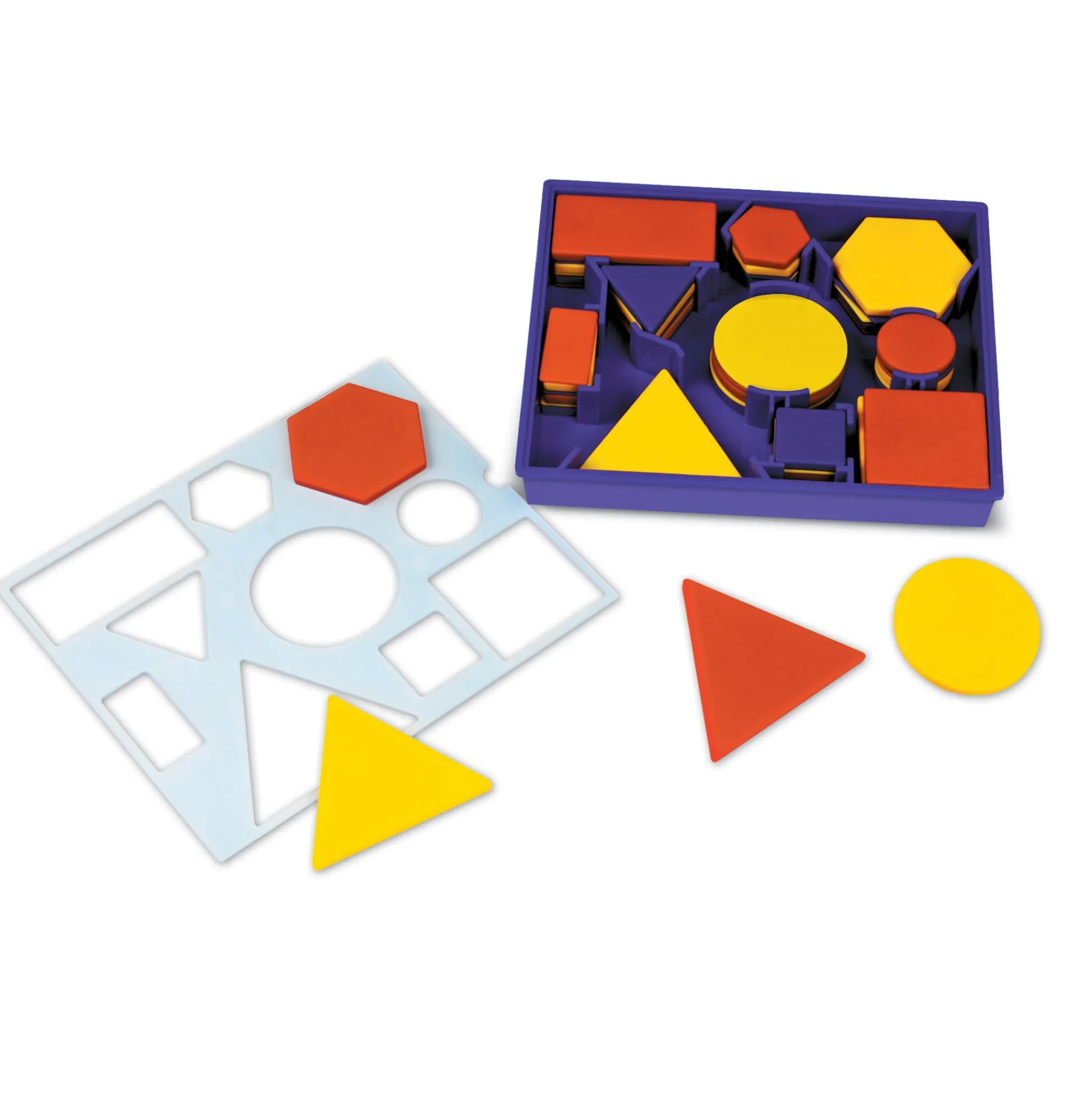 Educators Resource Learning Resources Attribute Blocks Desk Set - Educational Shape Sorting Toy* Preschool Education Toys & Activities