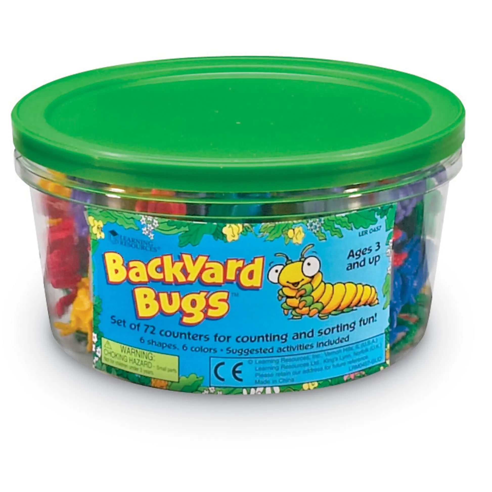 Educators Resource Learning Resources Backyard Bugs Counters - Vibrant Multi-Color - 72 Pack* Preschool Education Toys & Activities