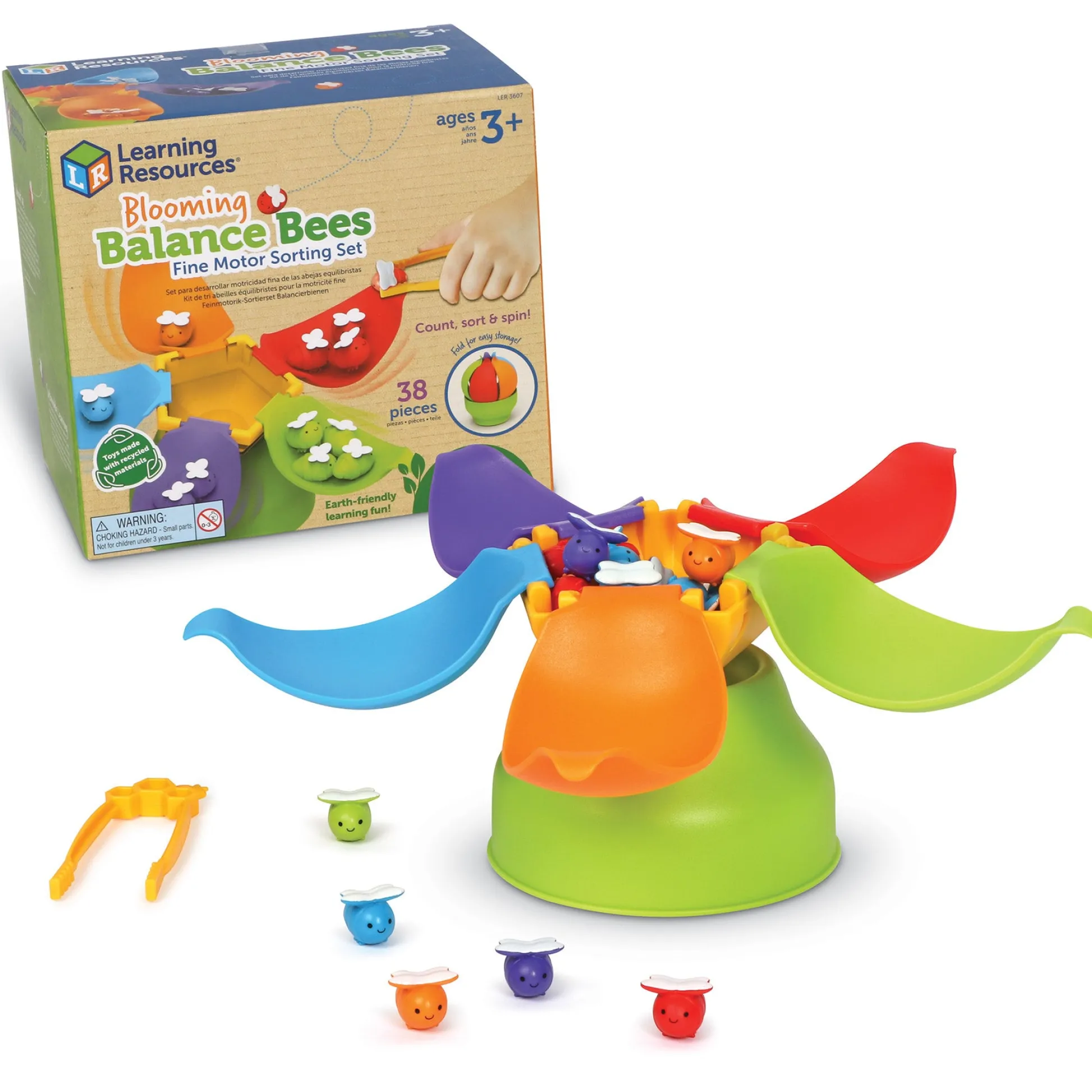Educators Resource Learning Resources Balancing Bees Fine Motor Sorting Set - Eco-Friendly Learning Toy* Preschool Education Toys & Activities