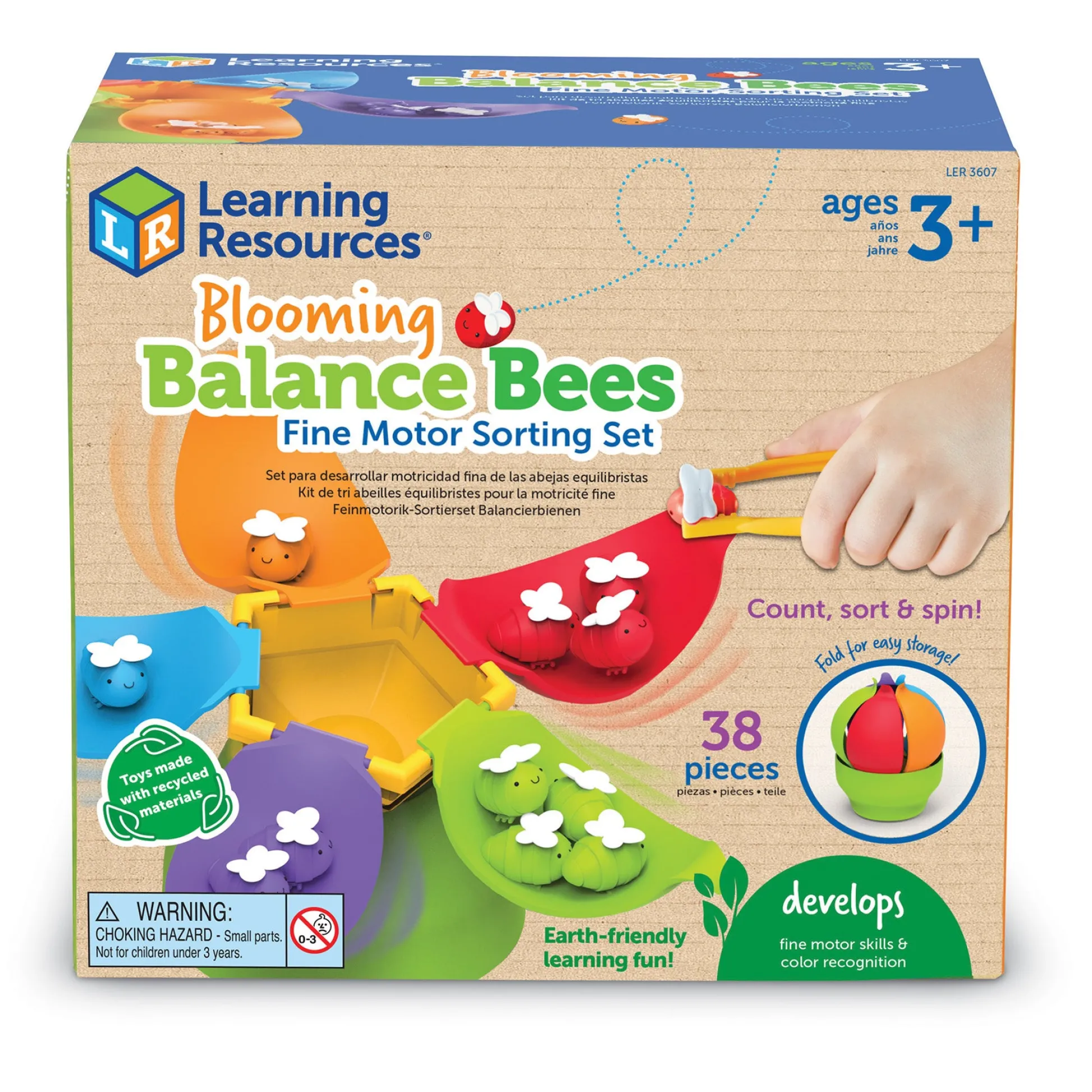 Educators Resource Learning Resources Balancing Bees Fine Motor Sorting Set - Eco-Friendly Learning Toy* Preschool Education Toys & Activities