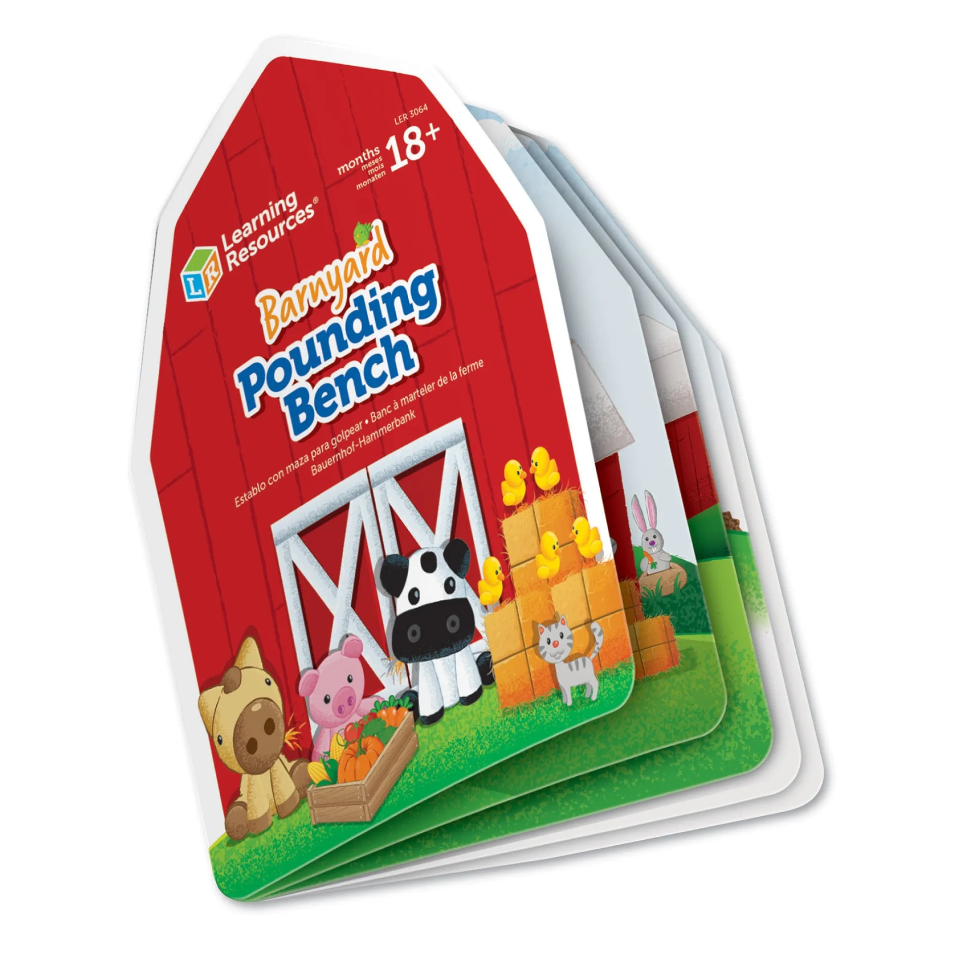 Educators Resource Learning Resources Barnyard Pounding Bench – Dual-Themed Educational Toy* Preschool Education Toys & Activities