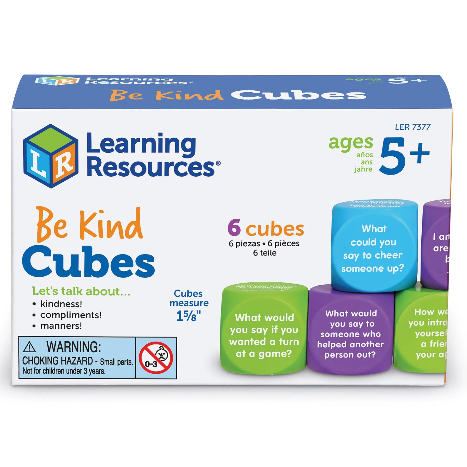 Educators Resource Learning Resources Be Kind Cubes - SEL Conversation Starters* Social & Emotional Skills