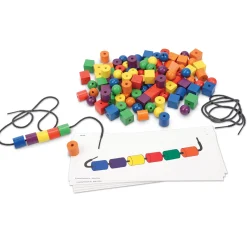 Educators Resource Learning Resources Beads and Pattern Cards Set - Educational Counting and Sorting Activity* Preschool Education Toys & Activities