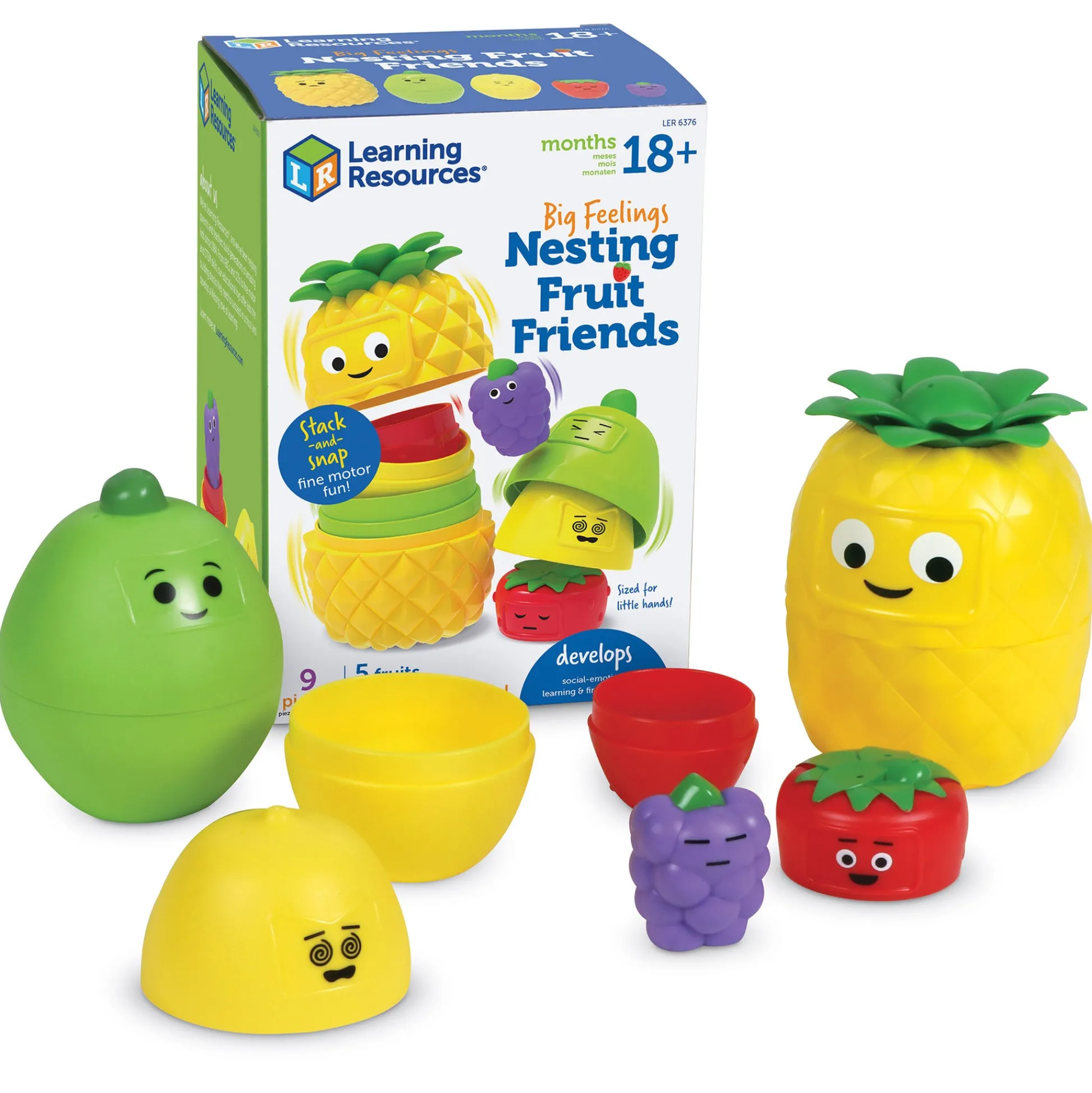 Educators Resource Learning Resources Big Feelings Nesting Fruit Friends - Emotional Development Toy* Preschool Education Toys & Activities|Social & Emotional Skills