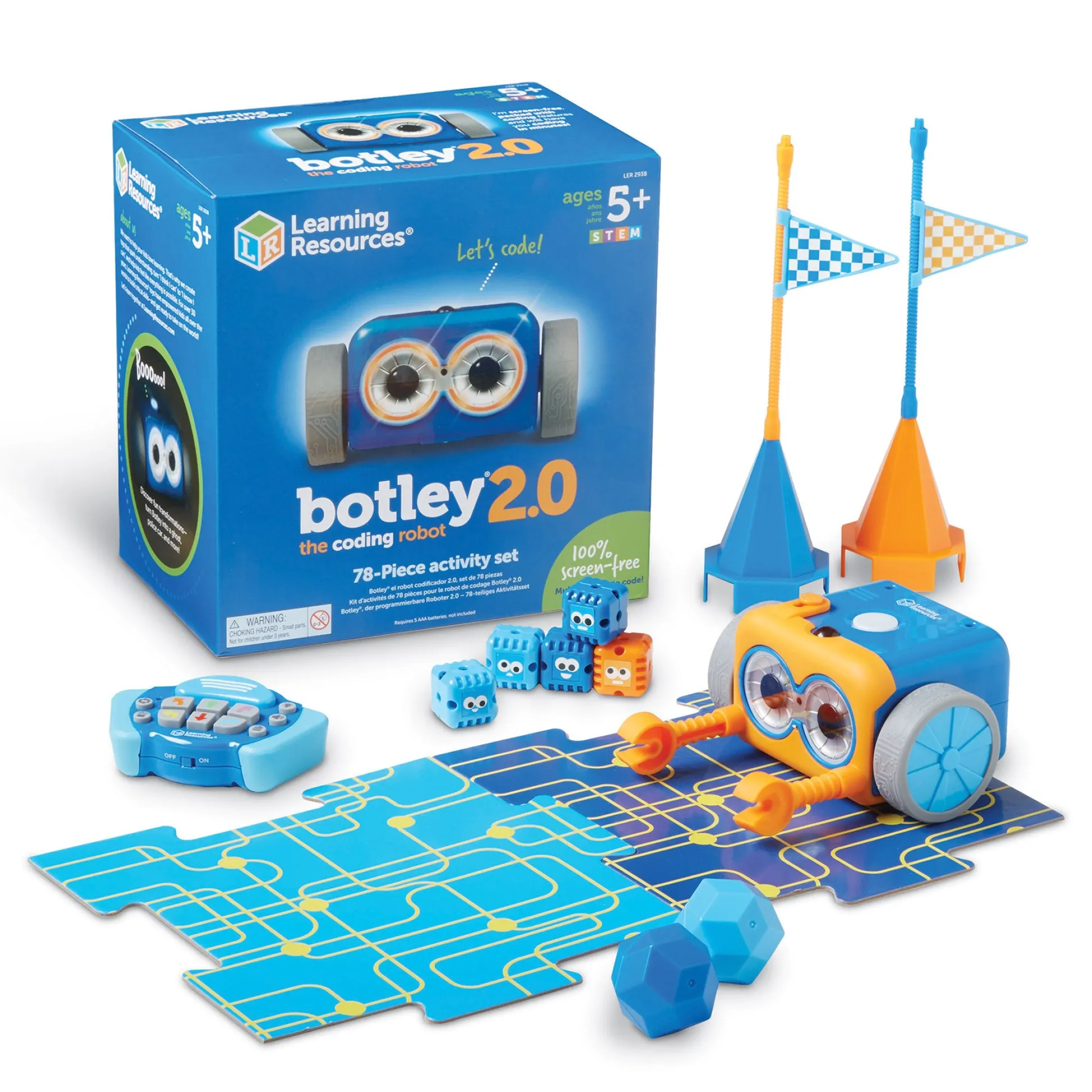 Educators Resource Learning Resources Botley 2.0 Coding Robot - Screen-Free Programming Adventure* Robotics & Coding