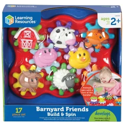 Educators Resource Learning Resources Build & Spin: Barnyard Friends - Interactive Gear Playset* Preschool Education Toys & Activities|Preschool Building Sets & Blocks
