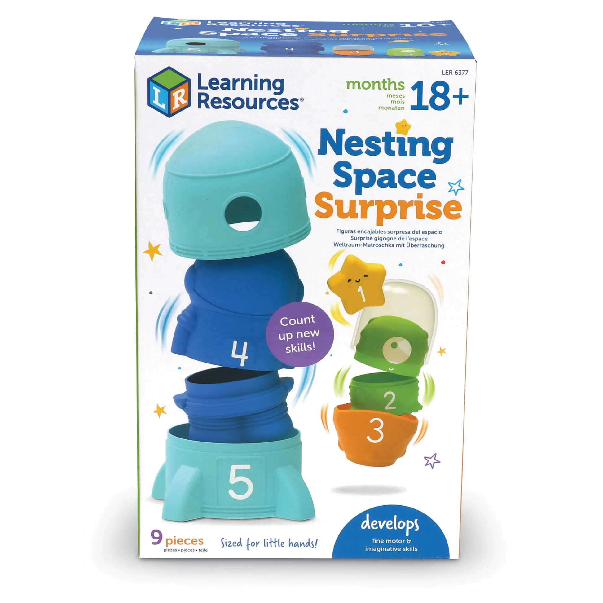 Educators Resource Learning Resources Cosmic Explorer Nesting Rocket Ship - Space Adventure - Educational Toy* Preschool Education Toys & Activities