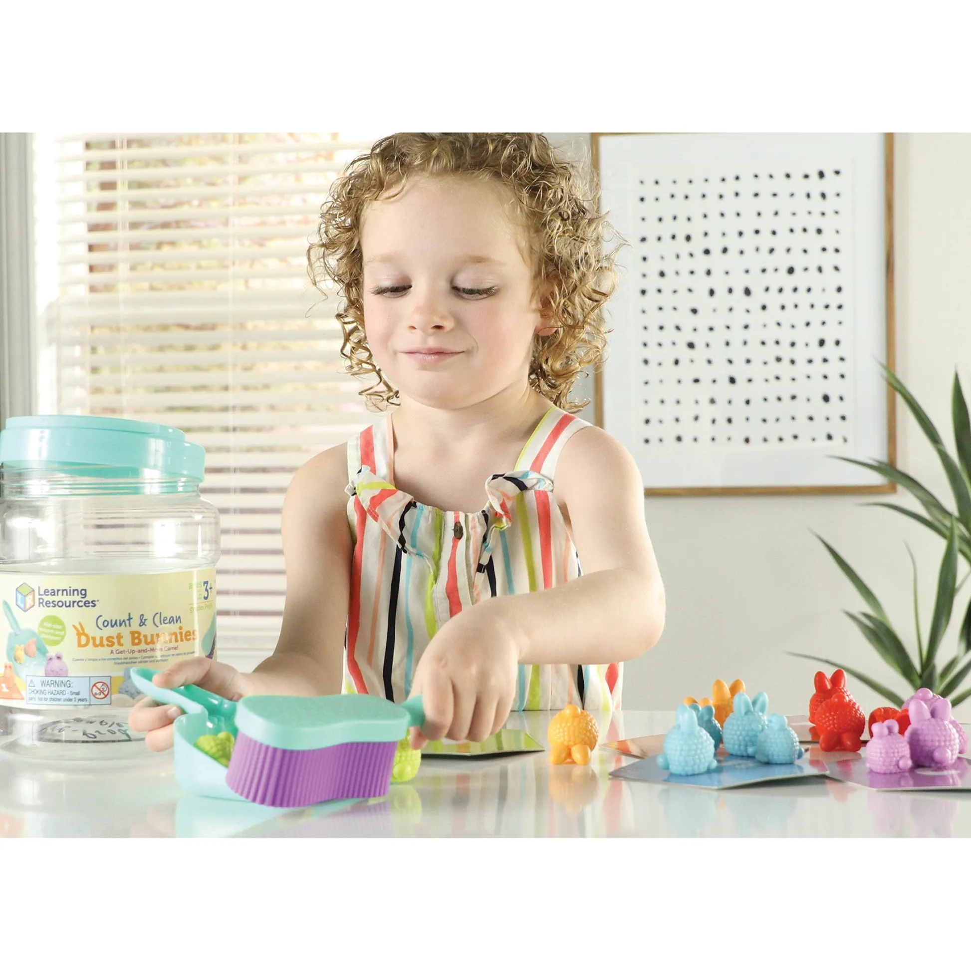 Educators Resource Learning Resources Count & Clean Dust Bunnies - Colorful Gross Motor Game* Preschool Education Toys & Activities