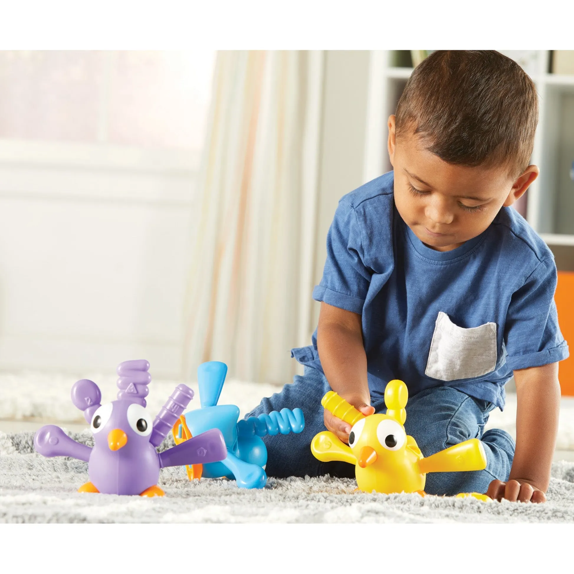 Educators Resource Learning Resources Fine Motor Peacock Pals - Textured Feathers for Tactile Learning* Preschool Education Toys & Activities