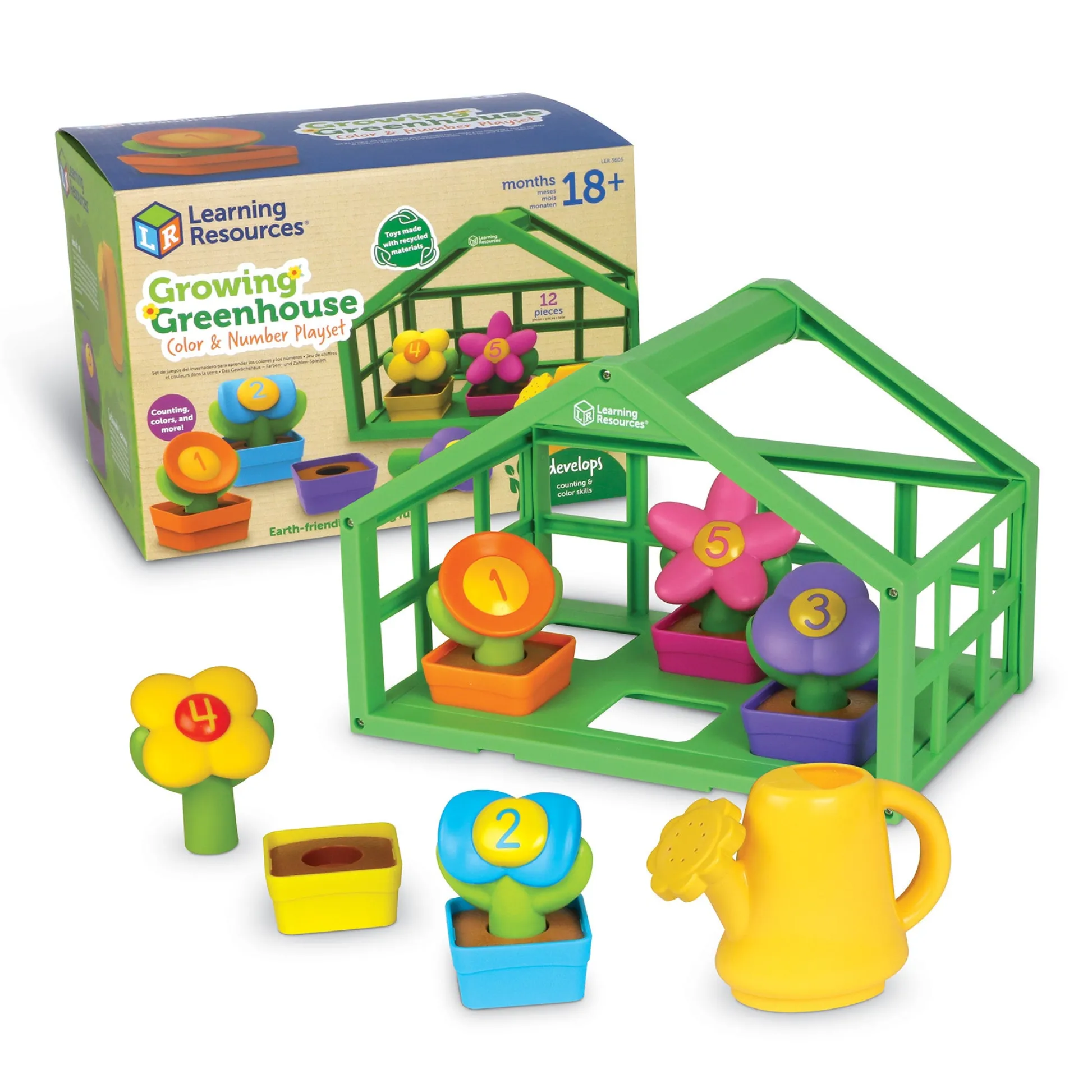 Educators Resource Learning Resources Growing Greenhouse Playset - Number & Color Learning* Preschool Education Toys & Activities