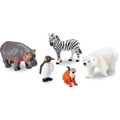 Educators Resource Learning Resources Jumbo Zoo Animals - Playful 5-Piece Set* Animal Figures|Dress Up