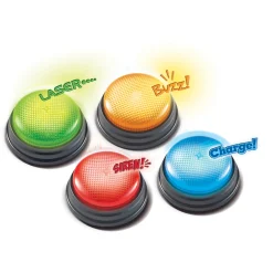 Educators Resource Learning Resources Lights and Sounds Answer Buzzers - Interactive Set of 4* Preschool Education Toys & Activities
