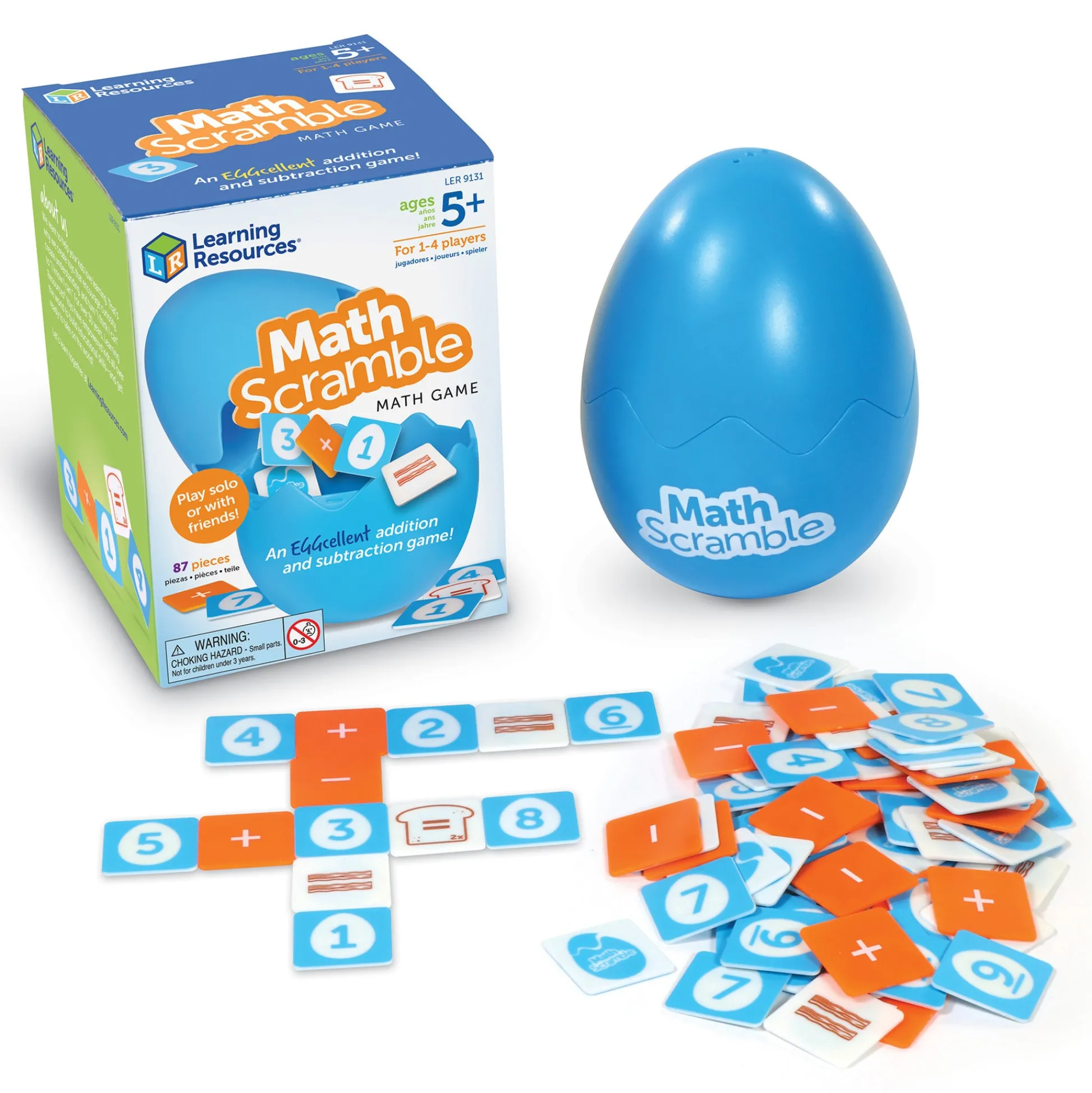 Educators Resource Learning Resources Math Scramble - Fast-Paced Addition & Subtraction Game* Math Toys|Math, Counting & Time