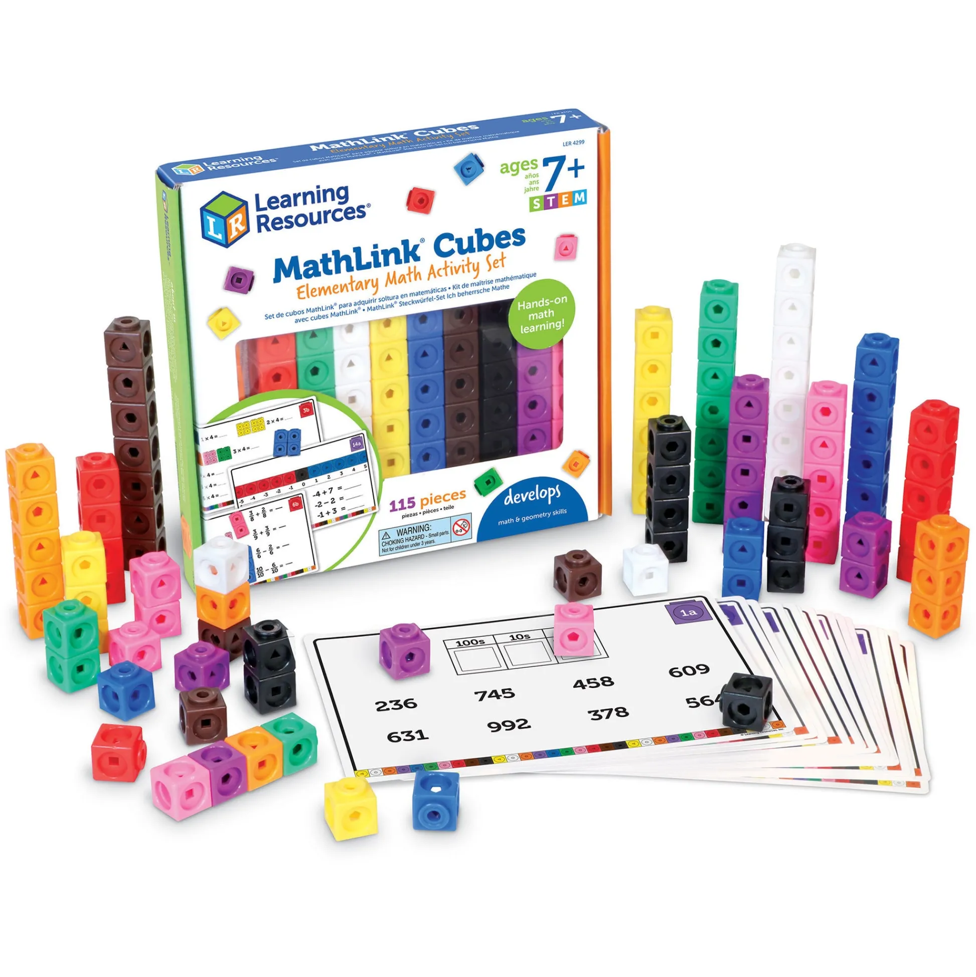 Educators Resource Learning Resources Mathlink Cubes - Early Math Activity Set - 115 Pieces* Math Toys|Math, Counting & Time