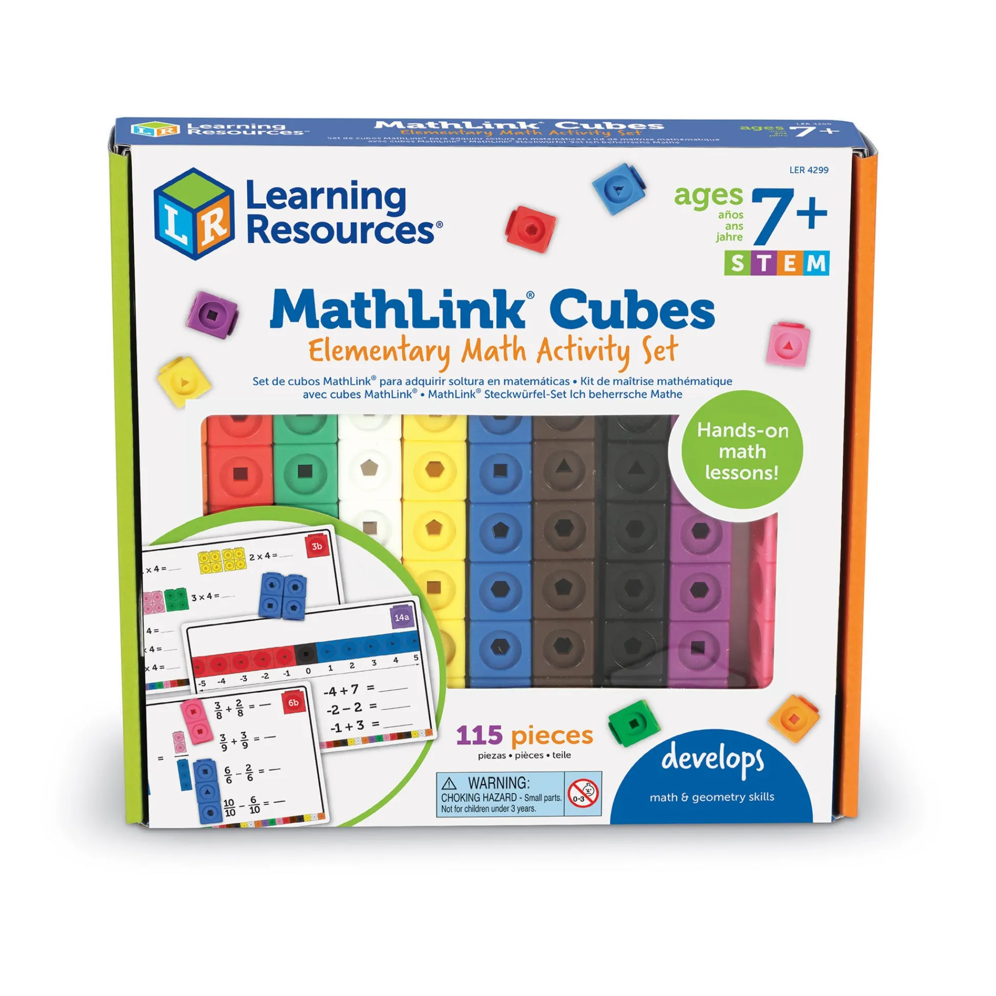 Educators Resource Learning Resources Mathlink Cubes - Early Math Activity Set - 115 Pieces* Math Toys|Math, Counting & Time