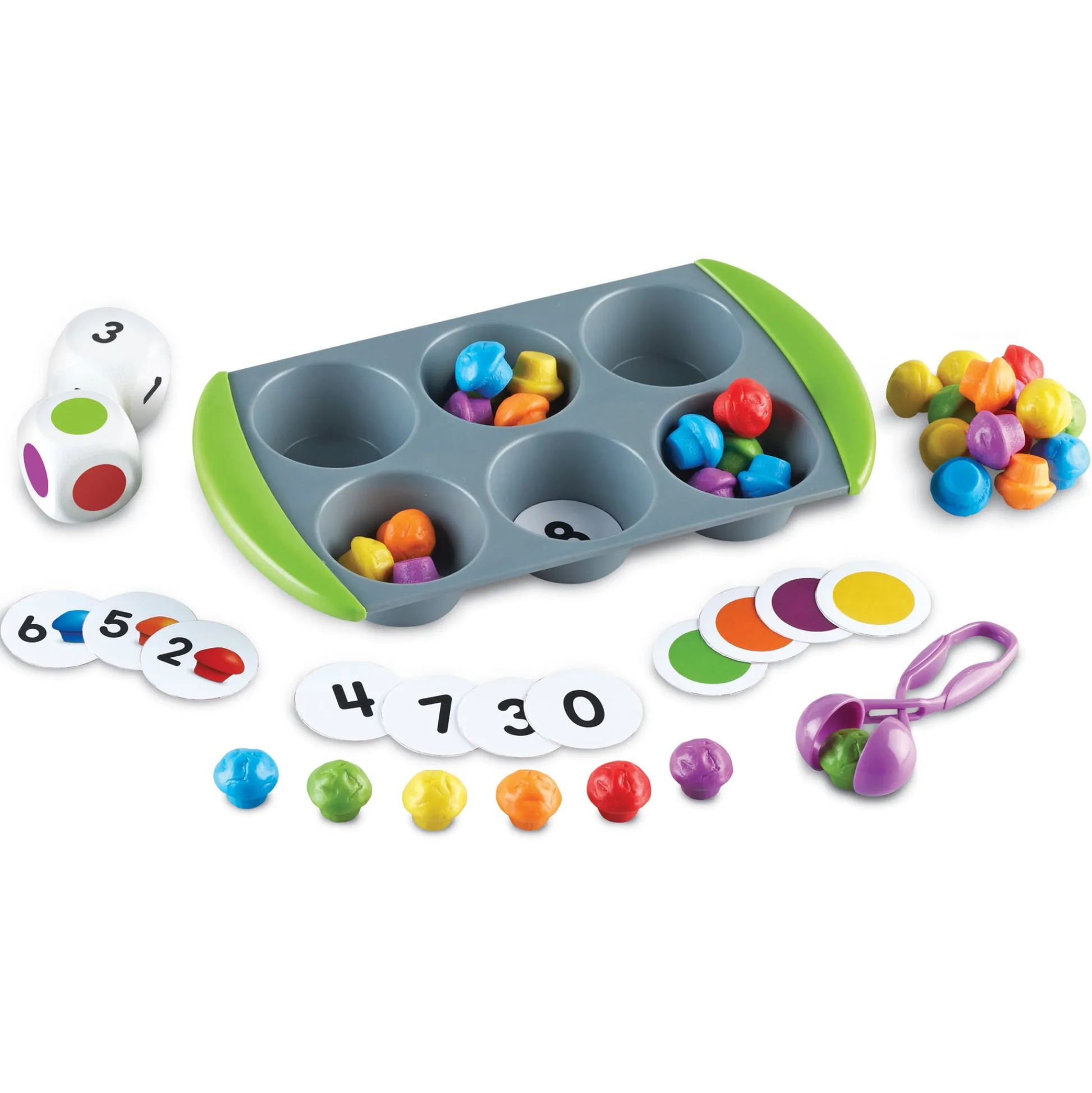 Educators Resource Learning Resources Mini Muffin Match Up - Color and Number Educational Game* Preschool Education Toys & Activities