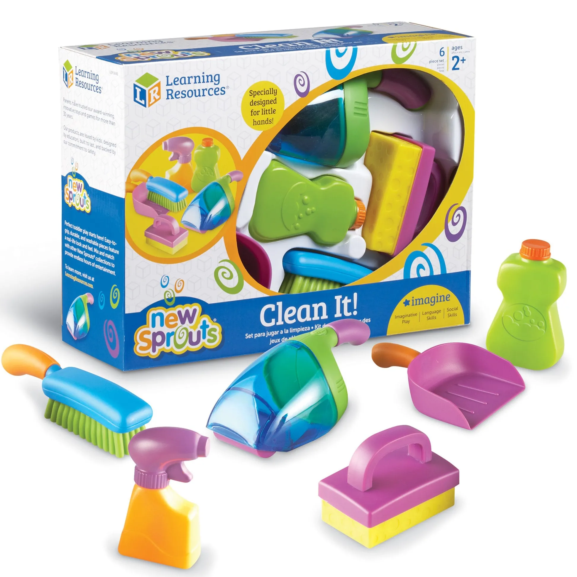 Educators Resource Learning Resources New Sprouts Clean It! Fun Play Cleaning Set* Tools & Workshops|Dress Up