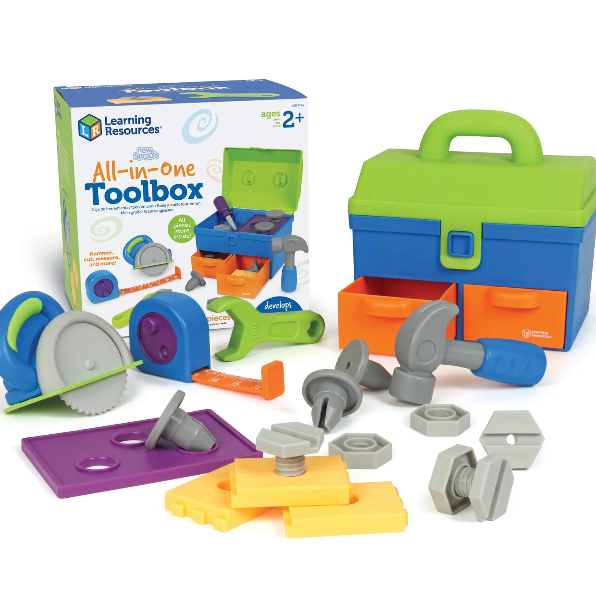 Educators Resource Learning Resources New Sprouts Deluxe Tool Set - Toddler Pretend Play* Tools & Workshops|Dress Up
