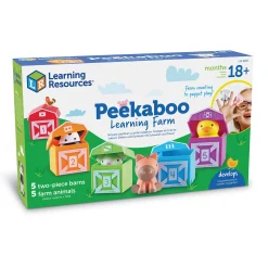 Educators Resource Learning Resources Peekaboo Learning Farm Colorful Animal Barn Playset* Preschool Education Toys & Activities