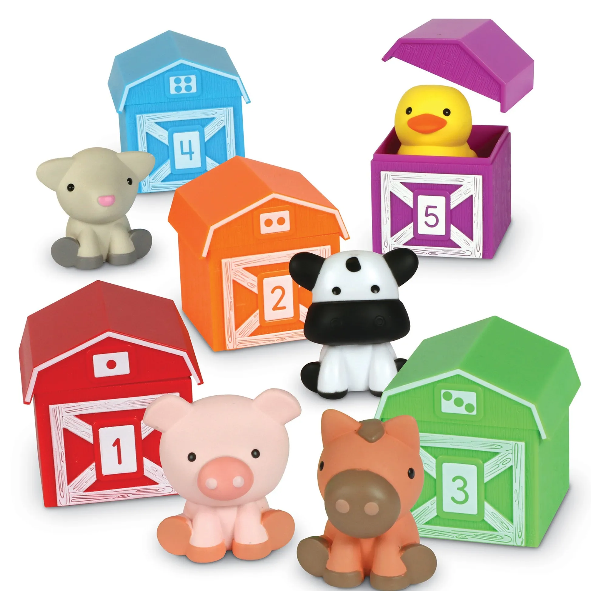 Educators Resource Learning Resources Peekaboo Learning Farm Colorful Animal Barn Playset* Preschool Education Toys & Activities