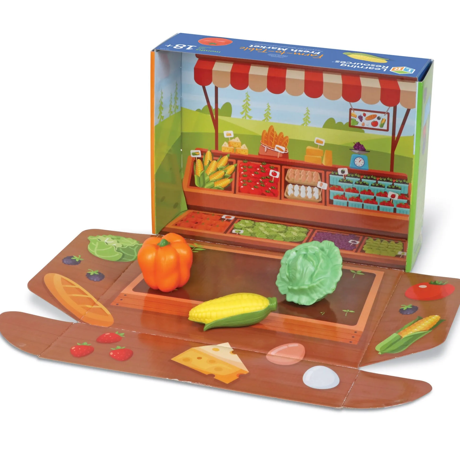 Educators Resource Learning Resources 27-Piece New Sprouts Fresh Market Set* Kitchens & Play Food|Dress Up