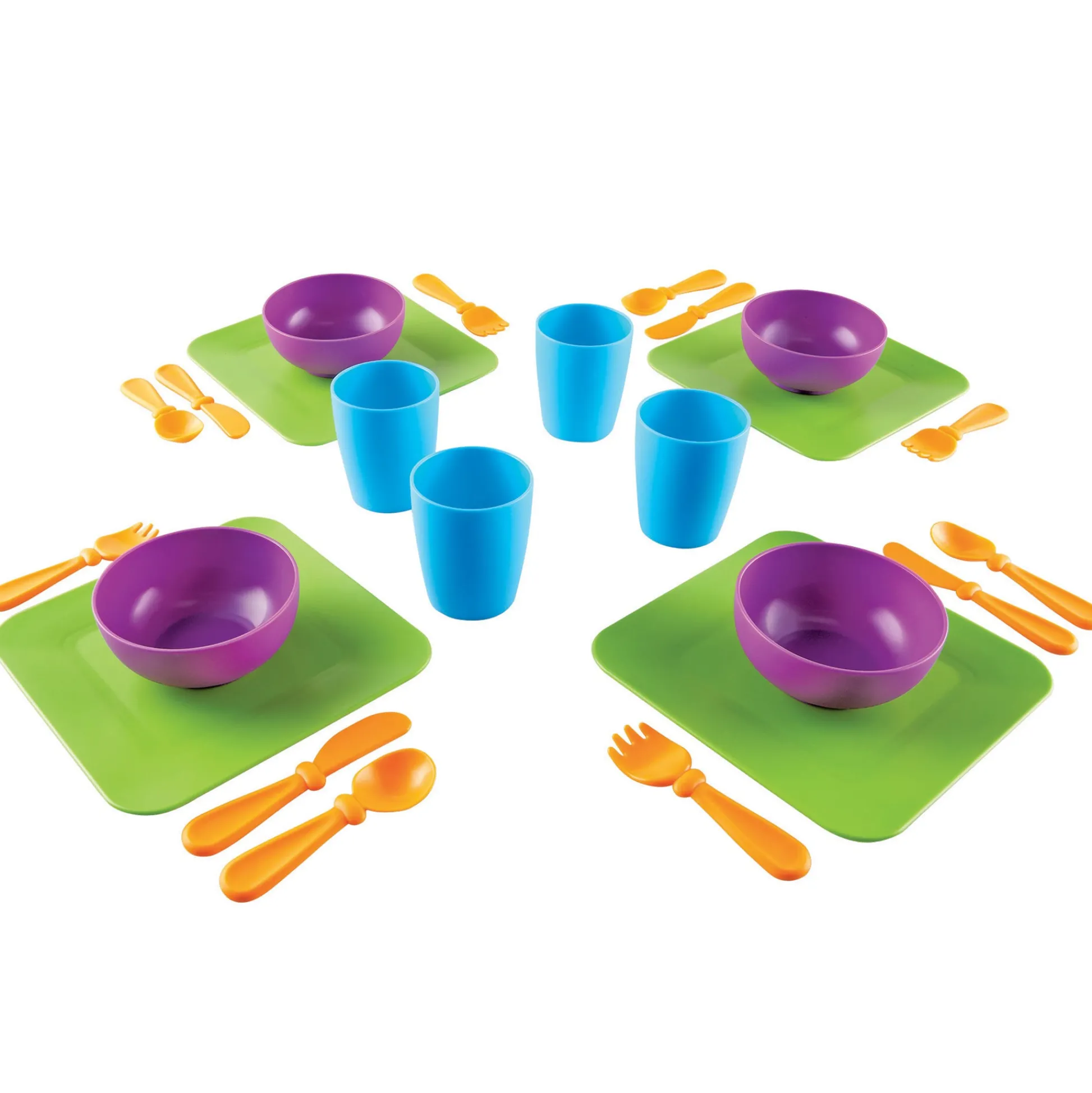 Educators Resource Learning Resources 24-Piece New Sprouts Serve it! Dish Set* Kitchens & Play Food|Dress Up
