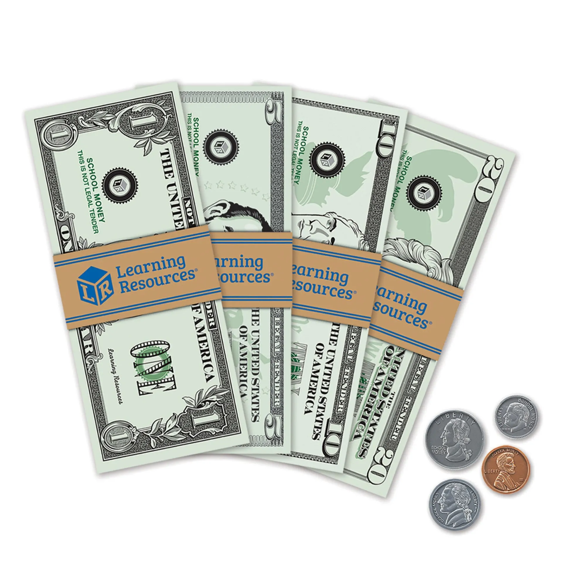 Educators Resource Learning Resources Pretend and Play Money - 300 Pieces of Play Bills and Coins* Kitchens & Play Food|Dress Up